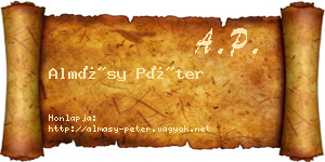 Almásy Péter névjegykártya