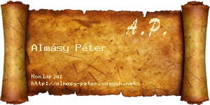 Almásy Péter névjegykártya