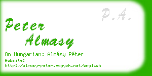 peter almasy business card